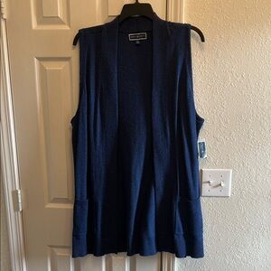 Chico's Deep Blue Open Front Cardigan